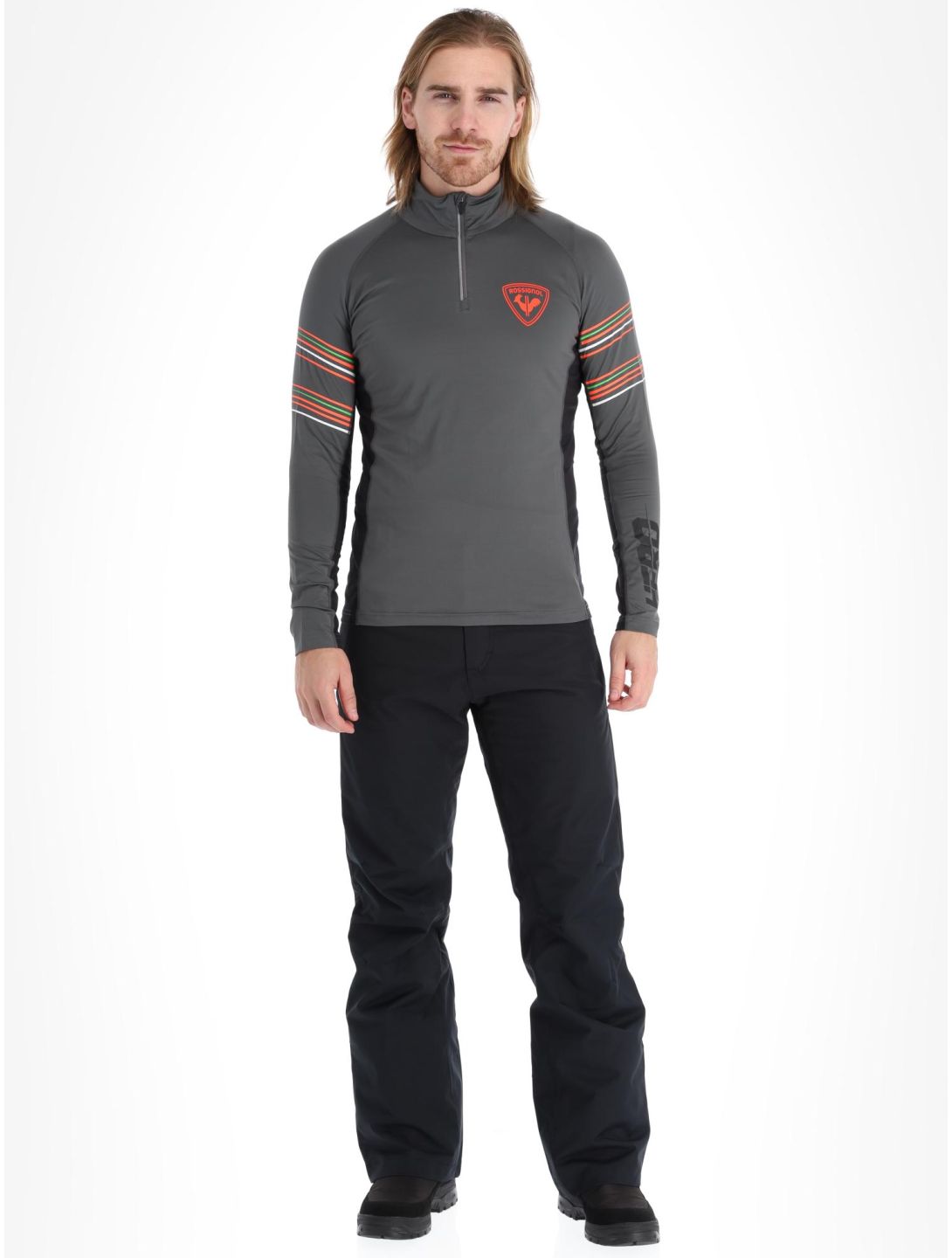 Rossignol, Classique Hero 1/2 Zip pull de ski hommes Onyx Grey gris 