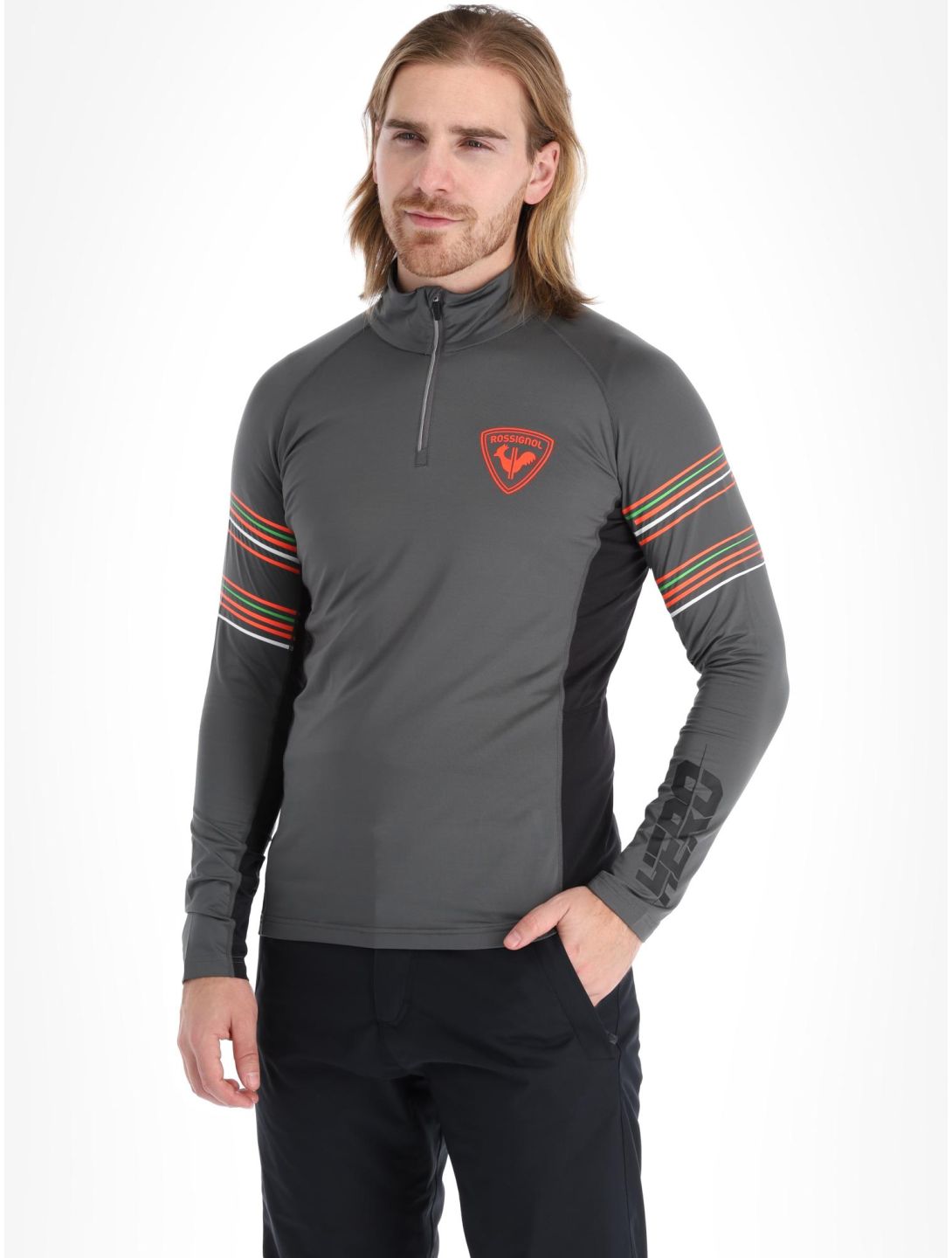 Rossignol, Classique Hero 1/2 Zip pull de ski hommes Onyx Grey gris 