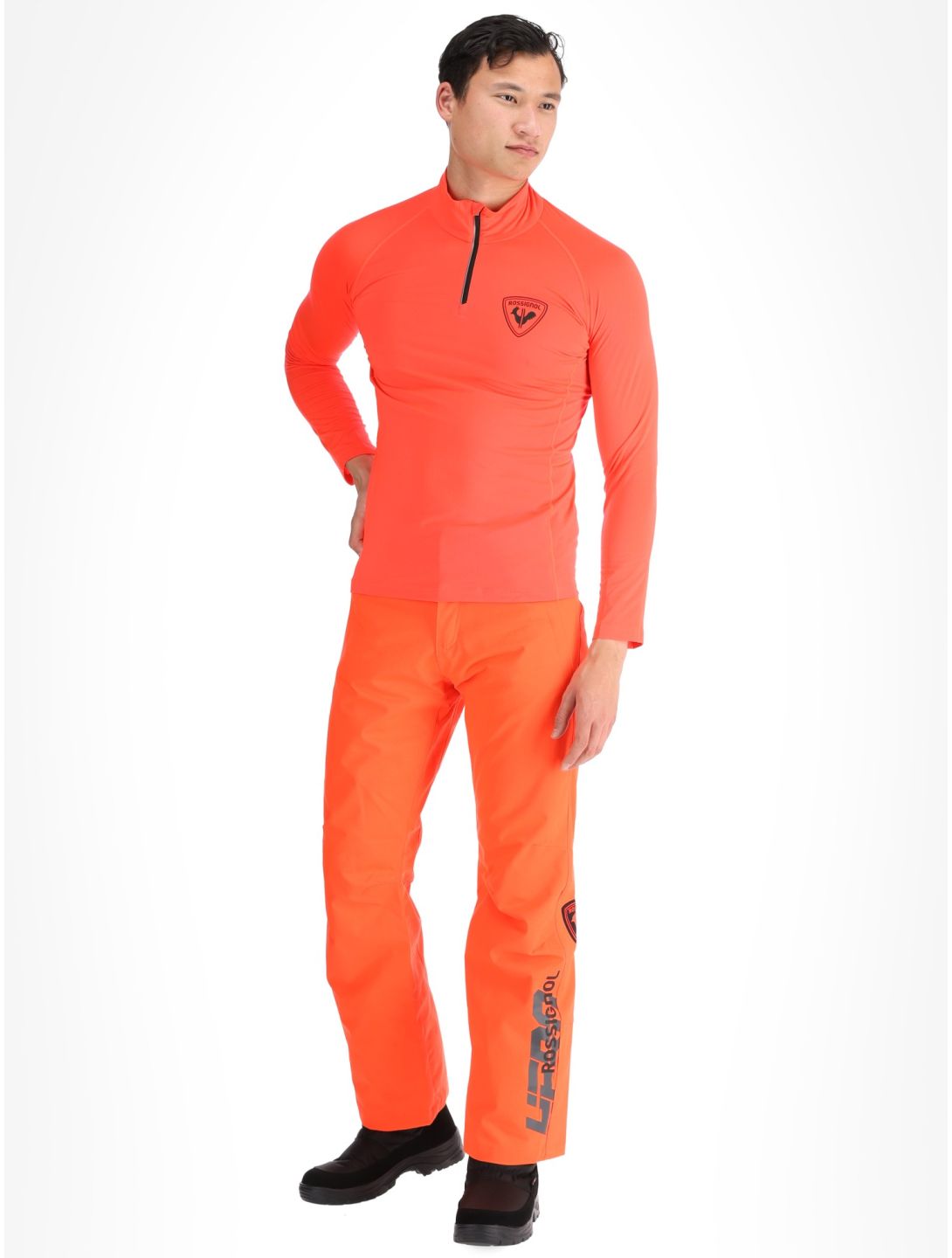 Rossignol, New Hero Classique 1/2 Zip pull de ski hommes Neon Red rouge 