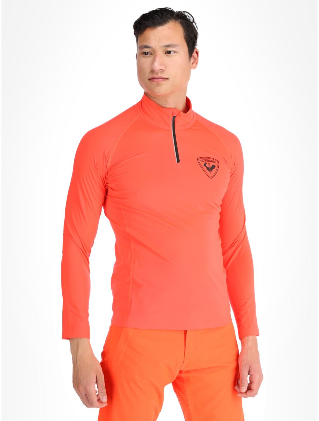 Rossignol, New Hero Classique 1/2 Zip pull de ski hommes Neon Red rouge 