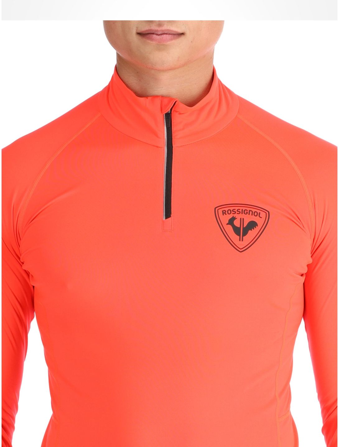 Rossignol, New Hero Classique 1/2 Zip pull de ski hommes Neon Red rouge 