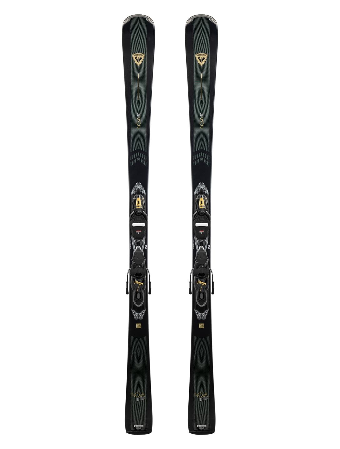 Rossignol, Nova 10 +Xpress 11 GW skis femmes Black Gold noir, Or 