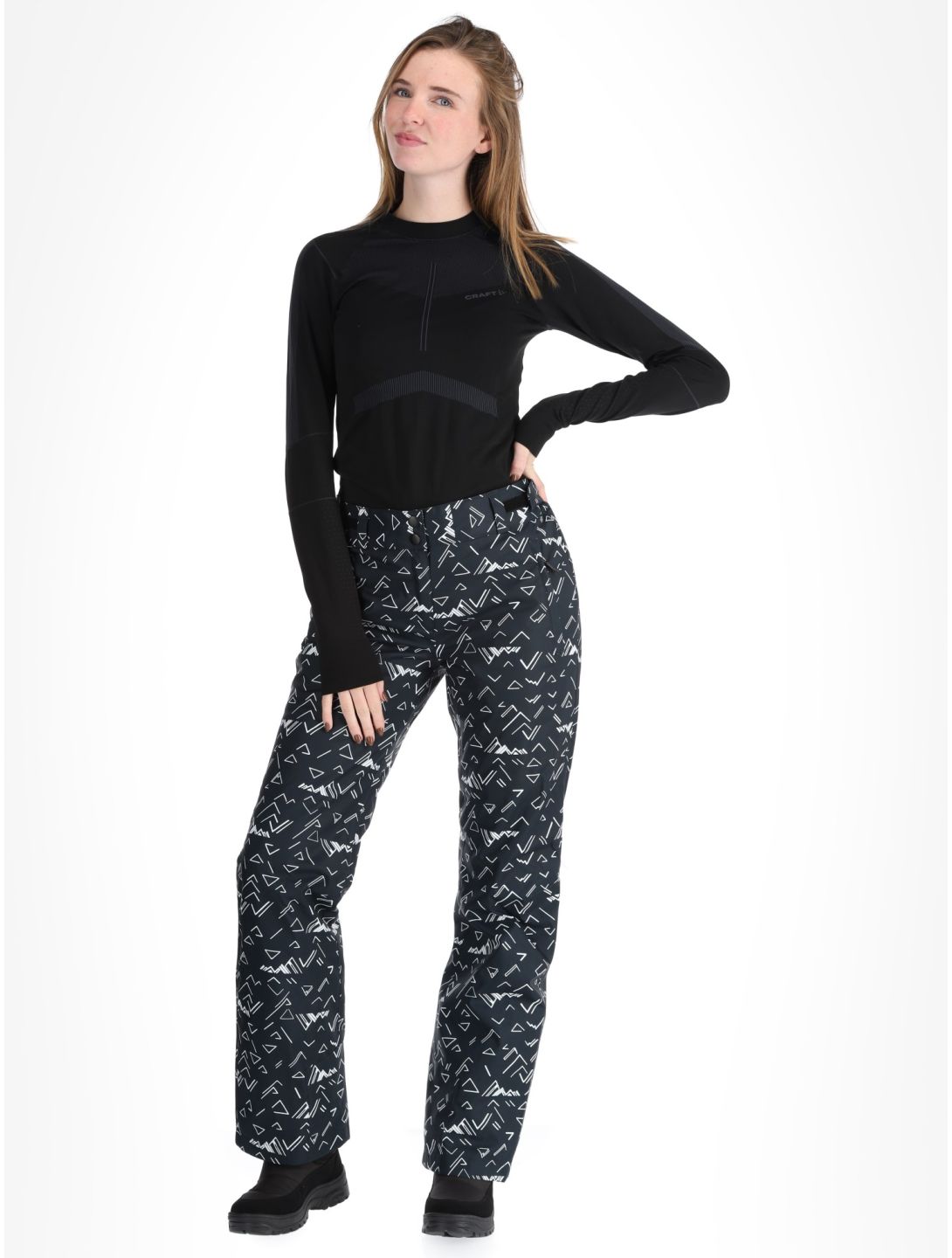 Rossignol, W Staci Print pantalon de ski femmes Black noir 