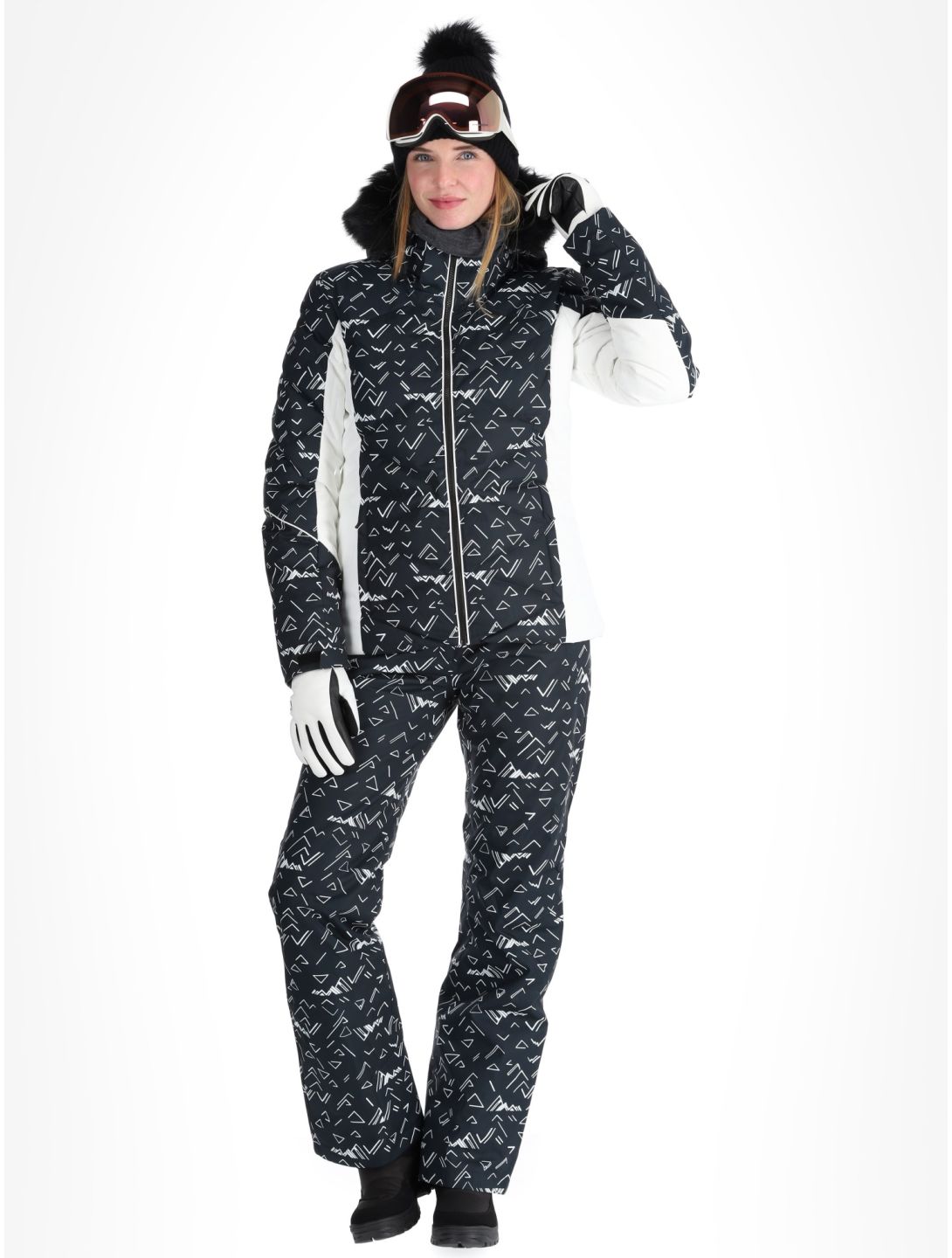 Rossignol, W Staci Print Puffy veste de ski femmes Black noir 