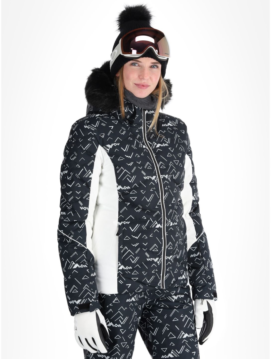 Rossignol, W Staci Print Puffy veste de ski femmes Black noir 