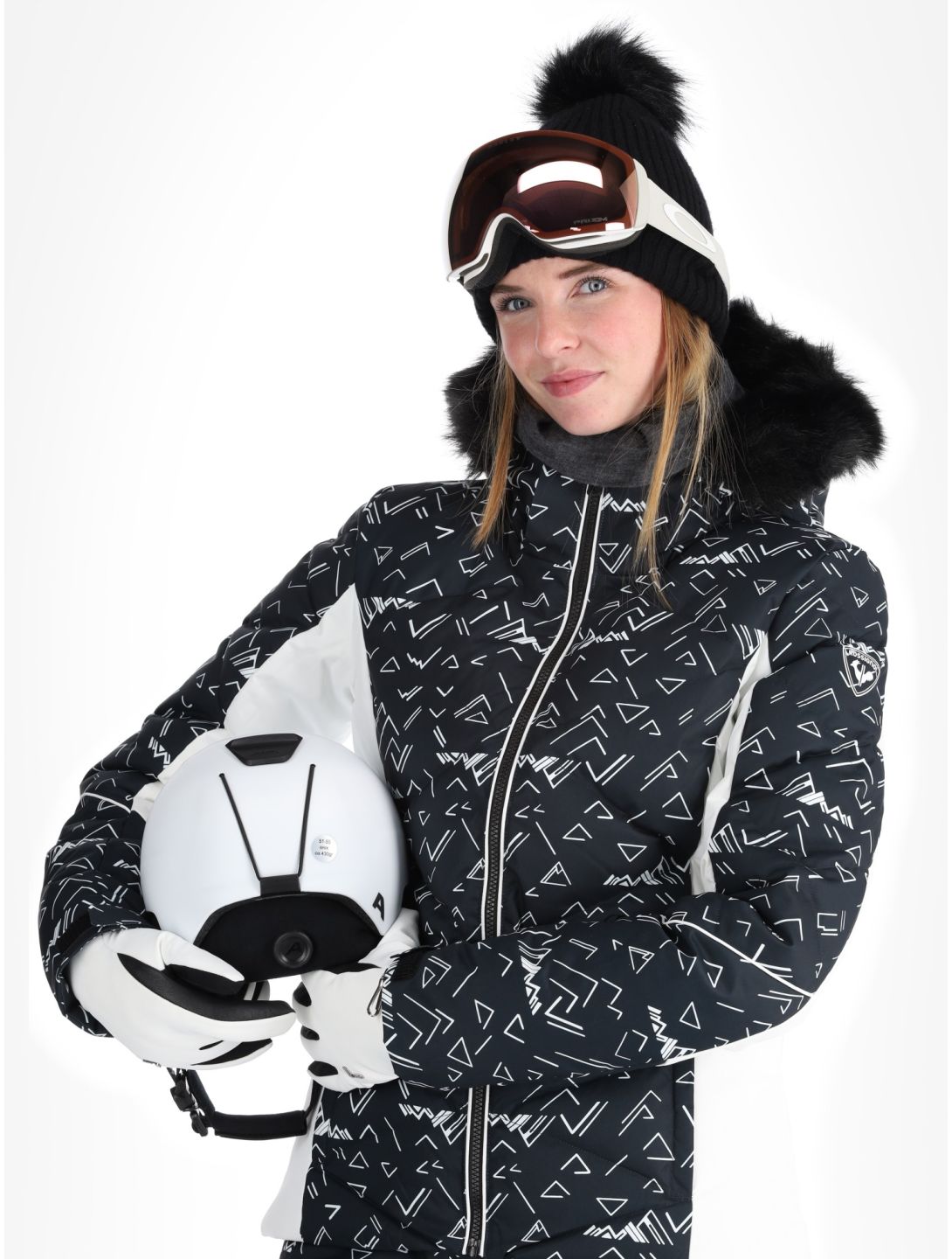 Rossignol, W Staci Print Puffy veste de ski femmes Black noir 