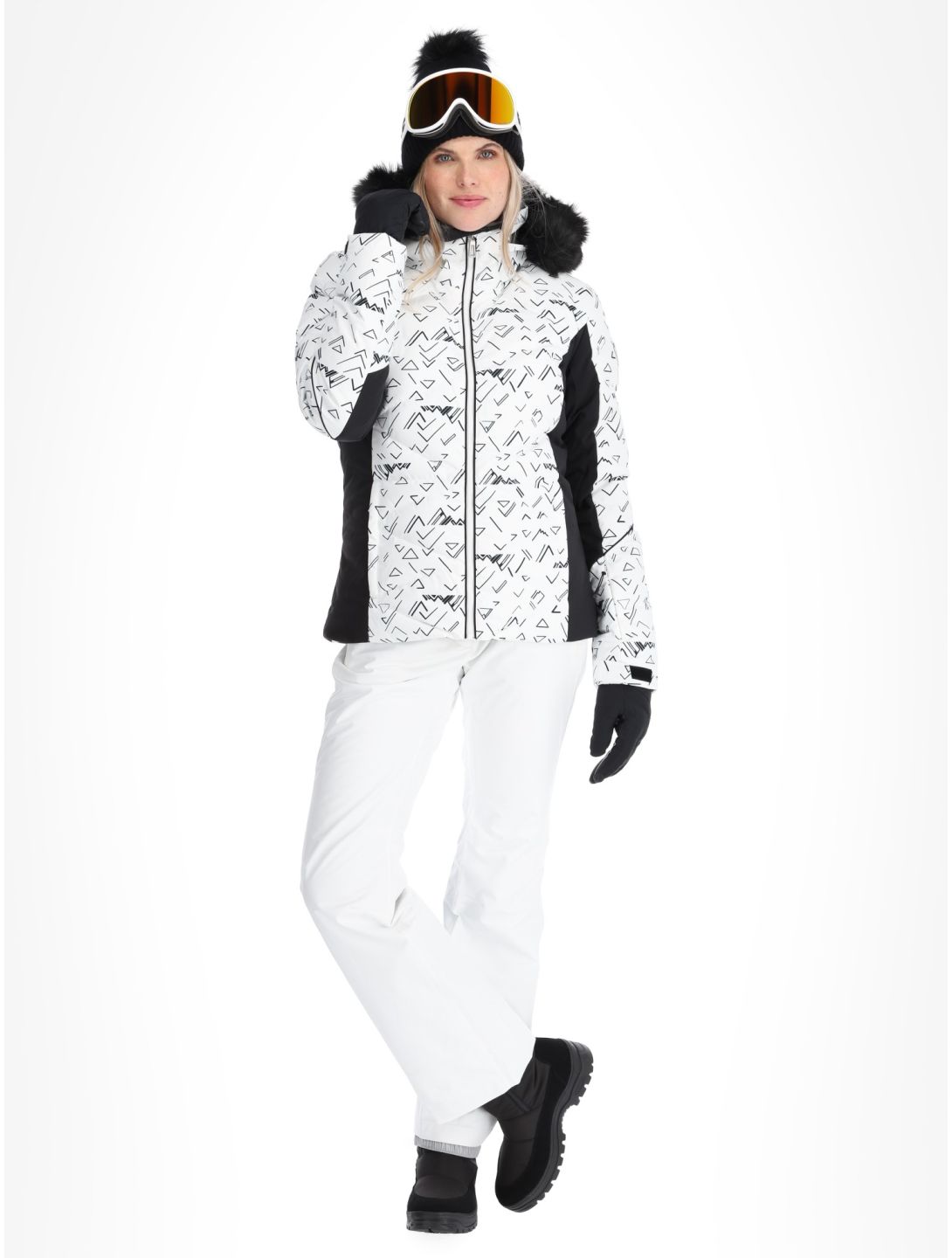 Rossignol, W Staci Print Puffy veste de ski femmes White blanc 