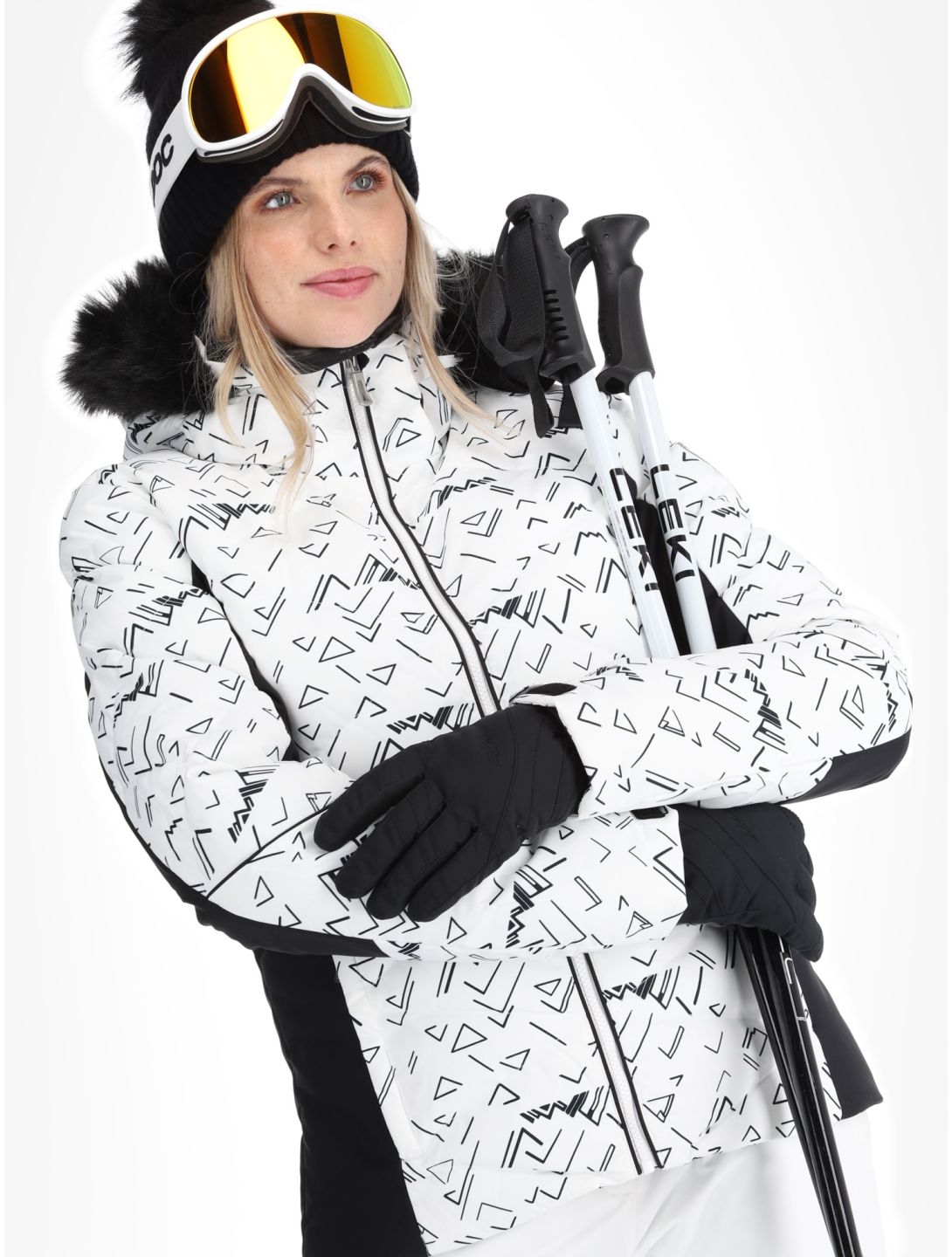 Rossignol, W Staci Print Puffy veste de ski femmes White blanc 