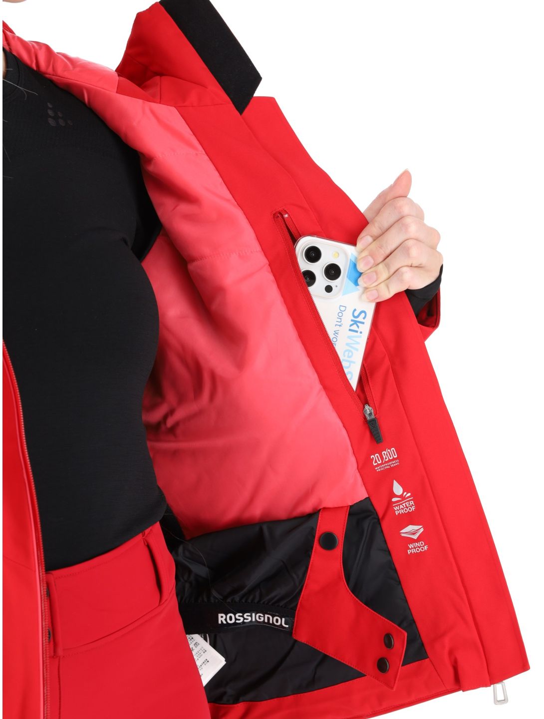 Rossignol, W Strawpile veste de ski femmes Ruby Red rouge 