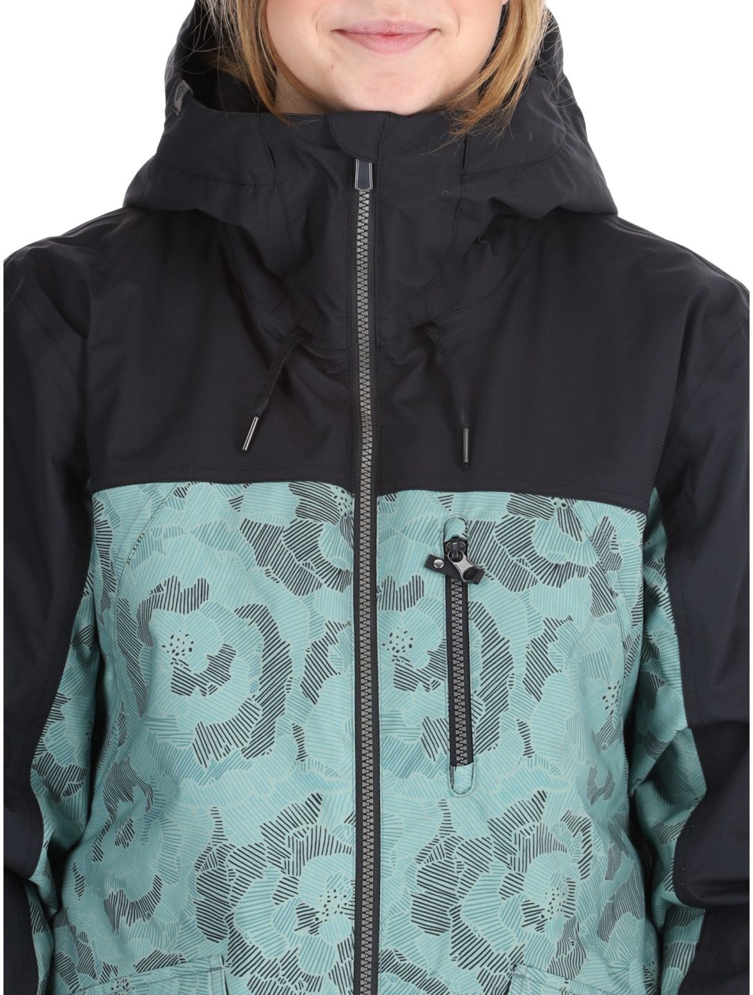 Roxy, Stated veste de ski femmes Lily Pad Sketch Book noir, vert 