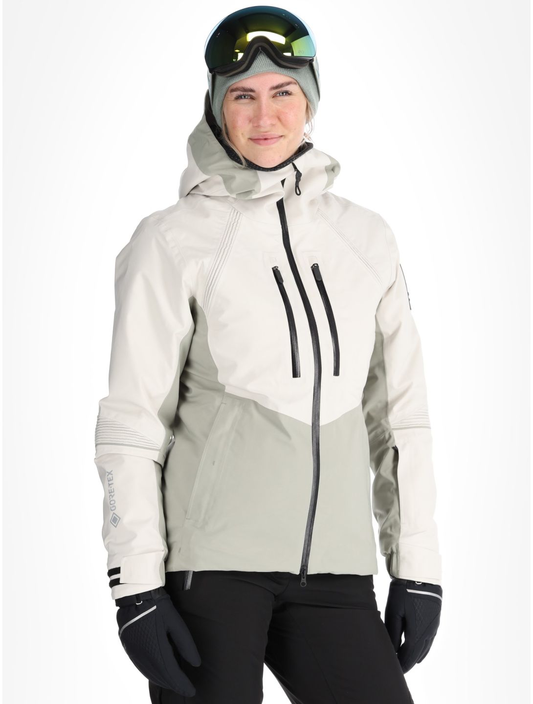 Rukka, Saarla veste de ski femmes Natural White beige, gris 