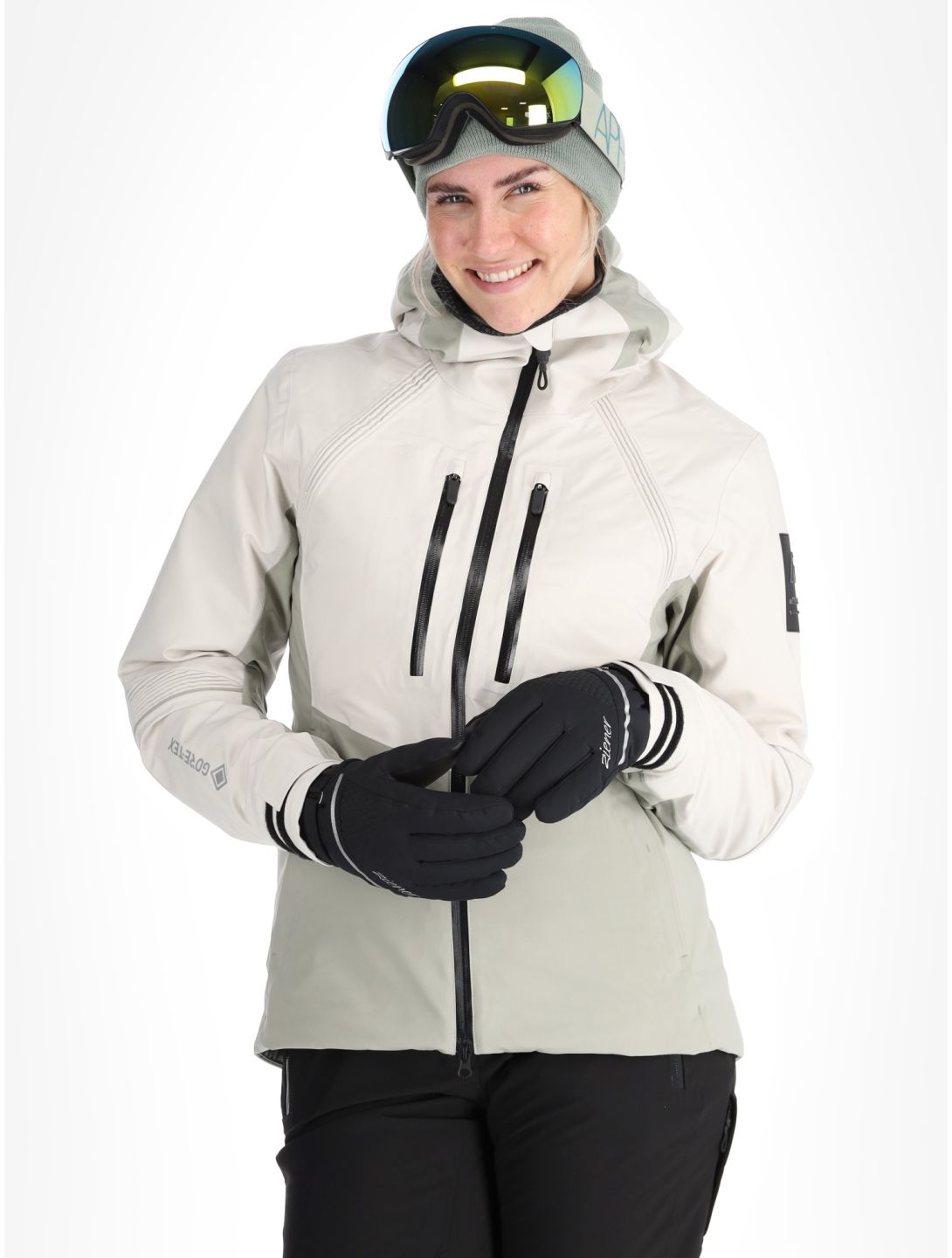 Rukka, Saarla veste de ski femmes Natural White beige, gris 