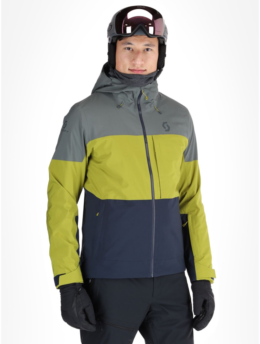 Scott, Jacket M's Ultimate Dryo 10 veste de ski hommes Shadow Grey / Meadow Green gris, vert 