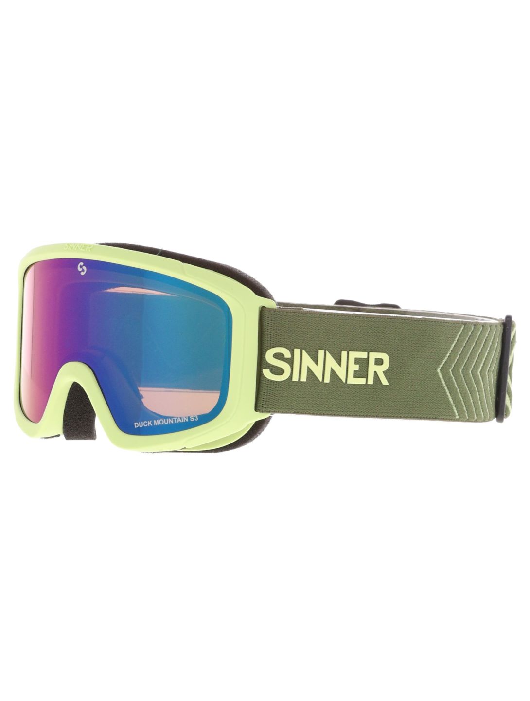 Sinner, Duck Mountain lunettes de ski enfants Matt Light Green jaune, vert 