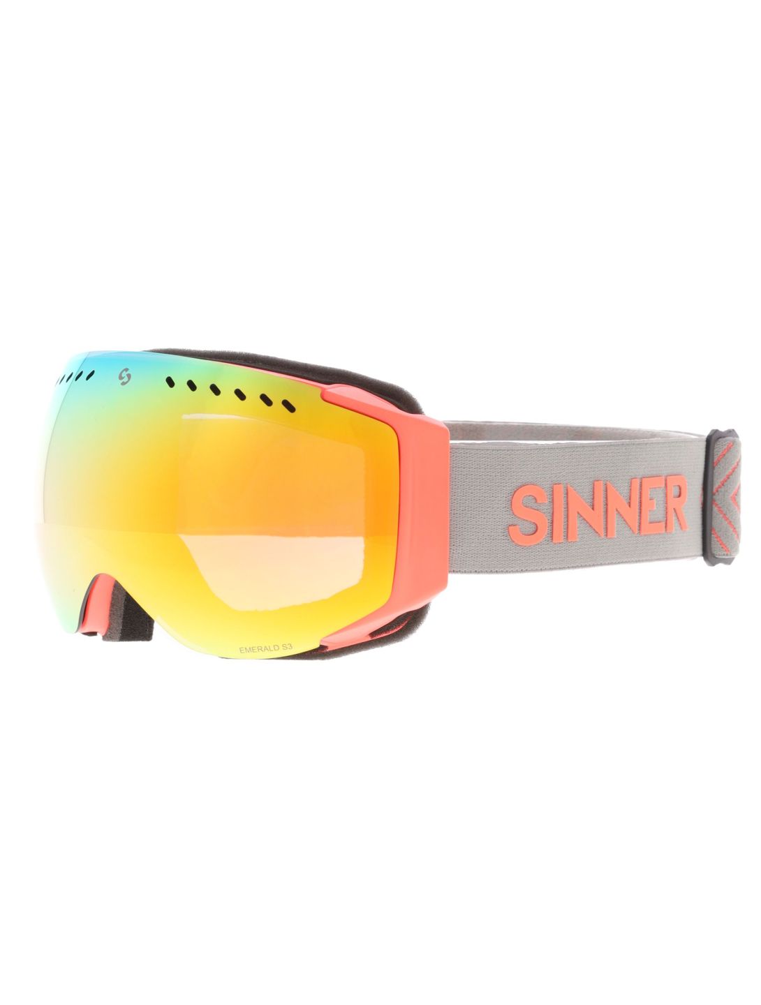 Sinner, Emerald lunettes de ski unisexe Matt Orange gris, orange 