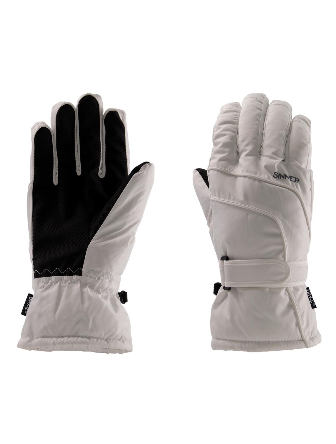 Sinner, Mesa gants de ski femmes White blanc 