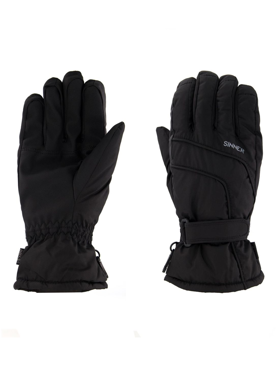 Sinner, Mesa gants de ski hommes Black noir 