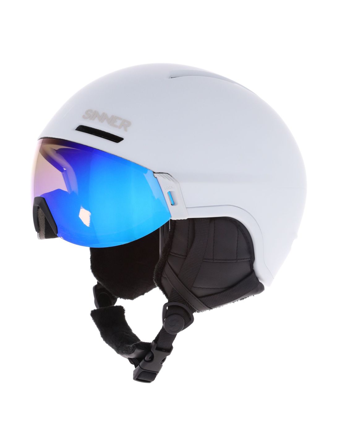 Sinner, Montblanc casque de ski avec visière unisexe Matt White blanc 