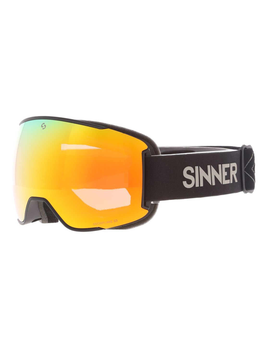 Sinner, Snowflake lunettes de ski objectif supplémentaire unisexe Matt Black noir 