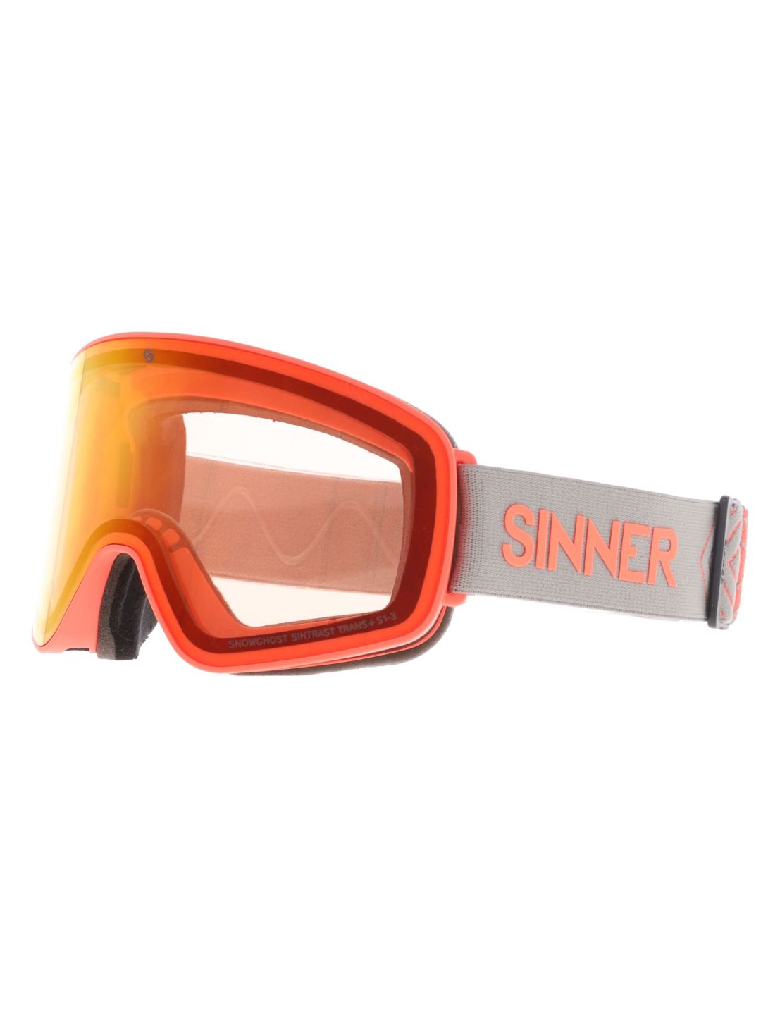 Sinner, Snowghost lunettes de ski unisexe Matt Orange gris, orange 