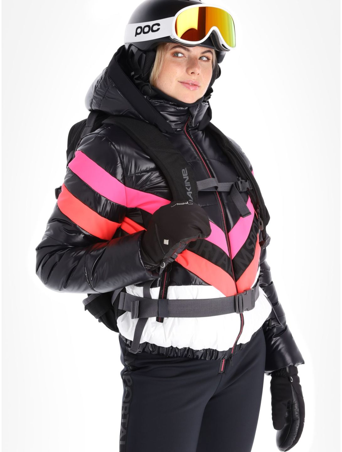 Sportalm Kitzbühel, Airbrush m.Kap.o.P. veste de ski femmes Black blanc, noir 