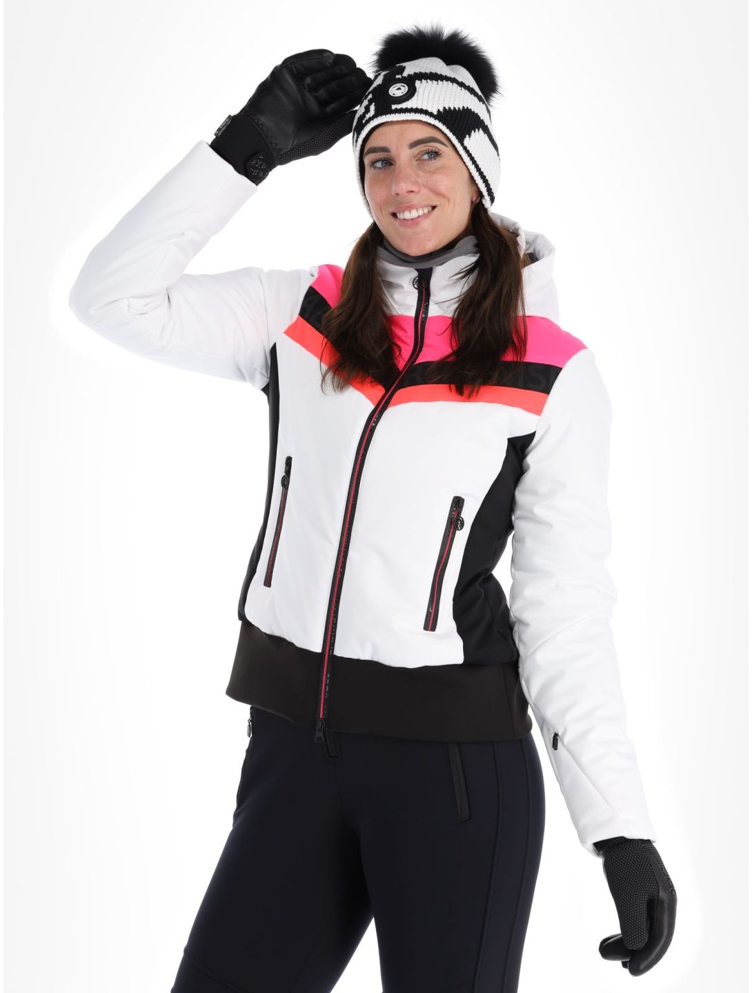 Sportalm Kitzbühel, Anniston m.Kap.o.P. veste de ski femmes Optical white blanc 