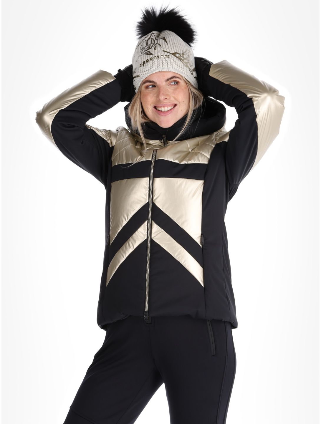 Sportalm Kitzbühel, Delphia NE m.K. veste de ski femmes Gold Or 