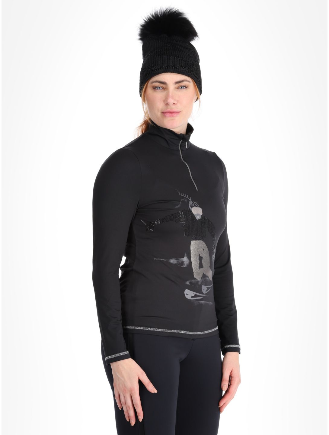 Sportalm Kitzbühel, Holy pull de ski femmes Black noir 