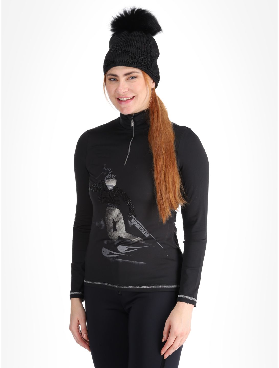 Sportalm Kitzbühel, Holy pull de ski femmes Black noir 