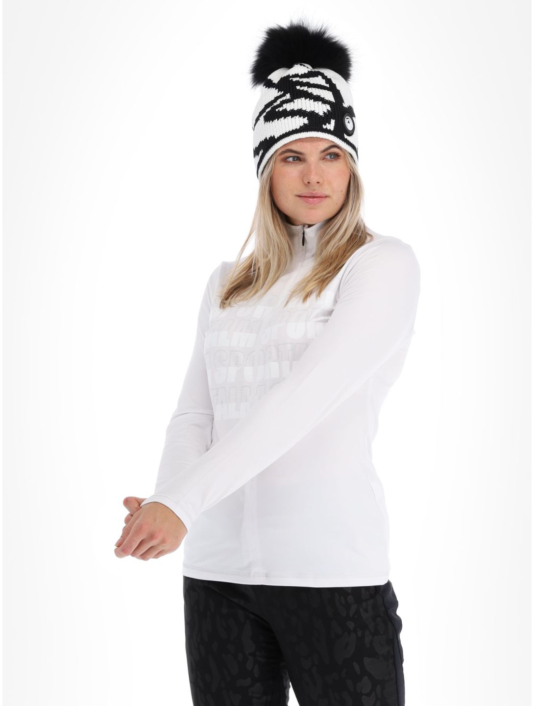 Sportalm Kitzbühel, Identity pull de ski femmes Optical white blanc 