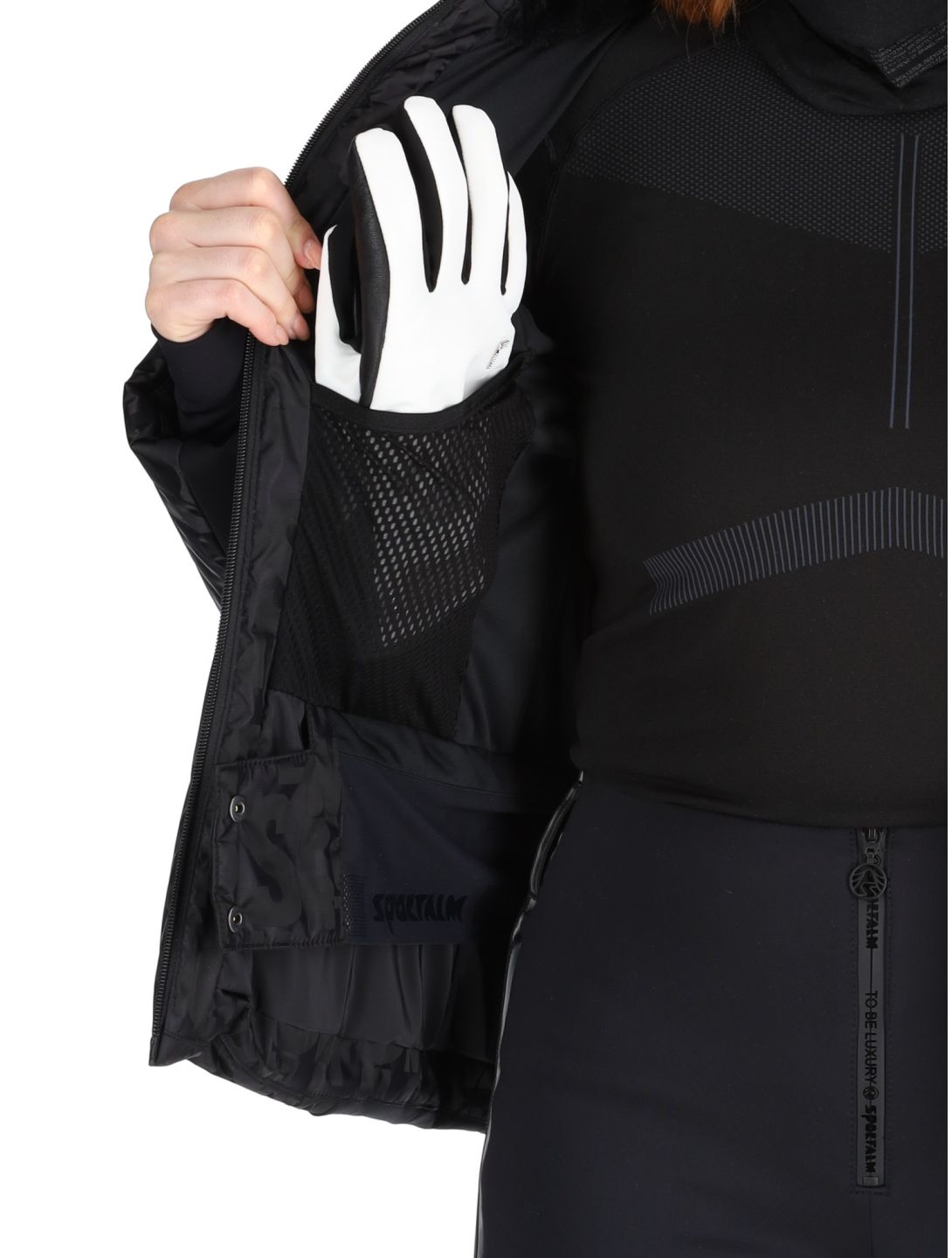 Sportalm Kitzbühel, Mumbai NE m.Kap.o.P. veste de ski femmes Black noir 