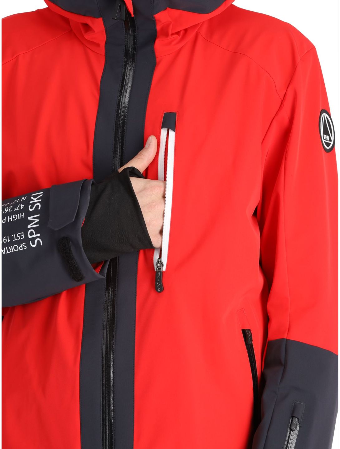 Sportalm Kitzbühel, My Shell m.Kap.o.P. veste de ski hommes Red rouge 