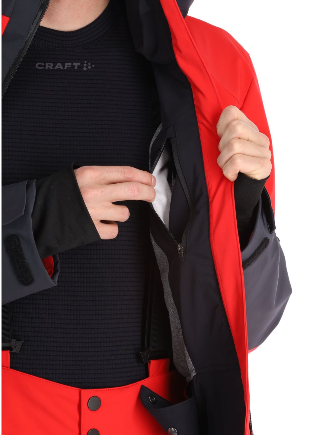 Sportalm Kitzbühel, My Shell m.Kap.o.P. veste de ski hommes Red rouge 