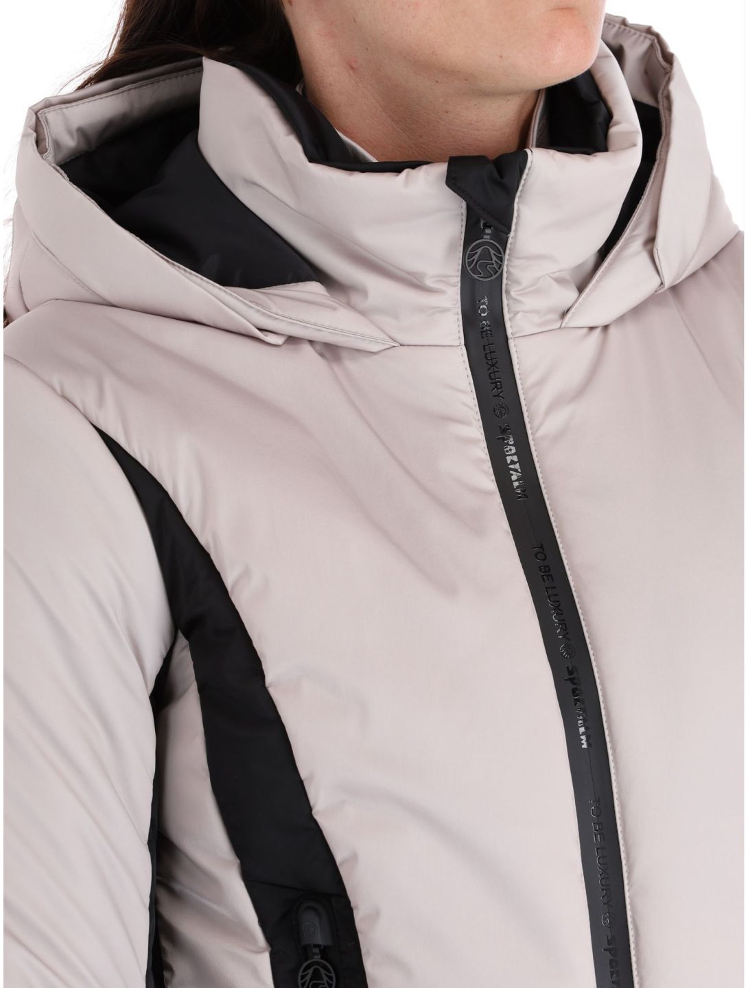 Sportalm Kitzbühel, Oatman m.Kap.o.P. veste de ski femmes Taupe Pink noir, rose 