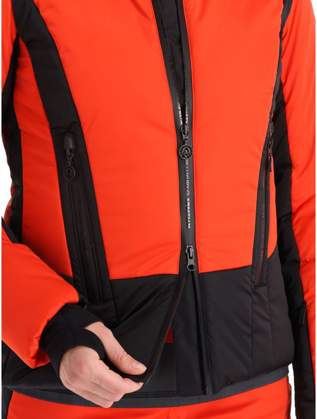 Sportalm Kitzbühel, Oatman m.Kap.o.P. veste de ski femmes Paprika Flame noir, rouge 