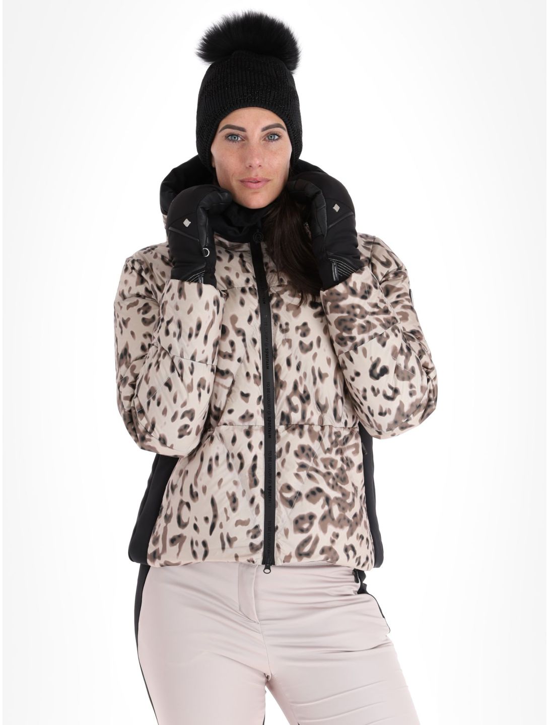 Sportalm Kitzbühel, Oslo m.K. veste de ski femmes Taupe Pink rose 