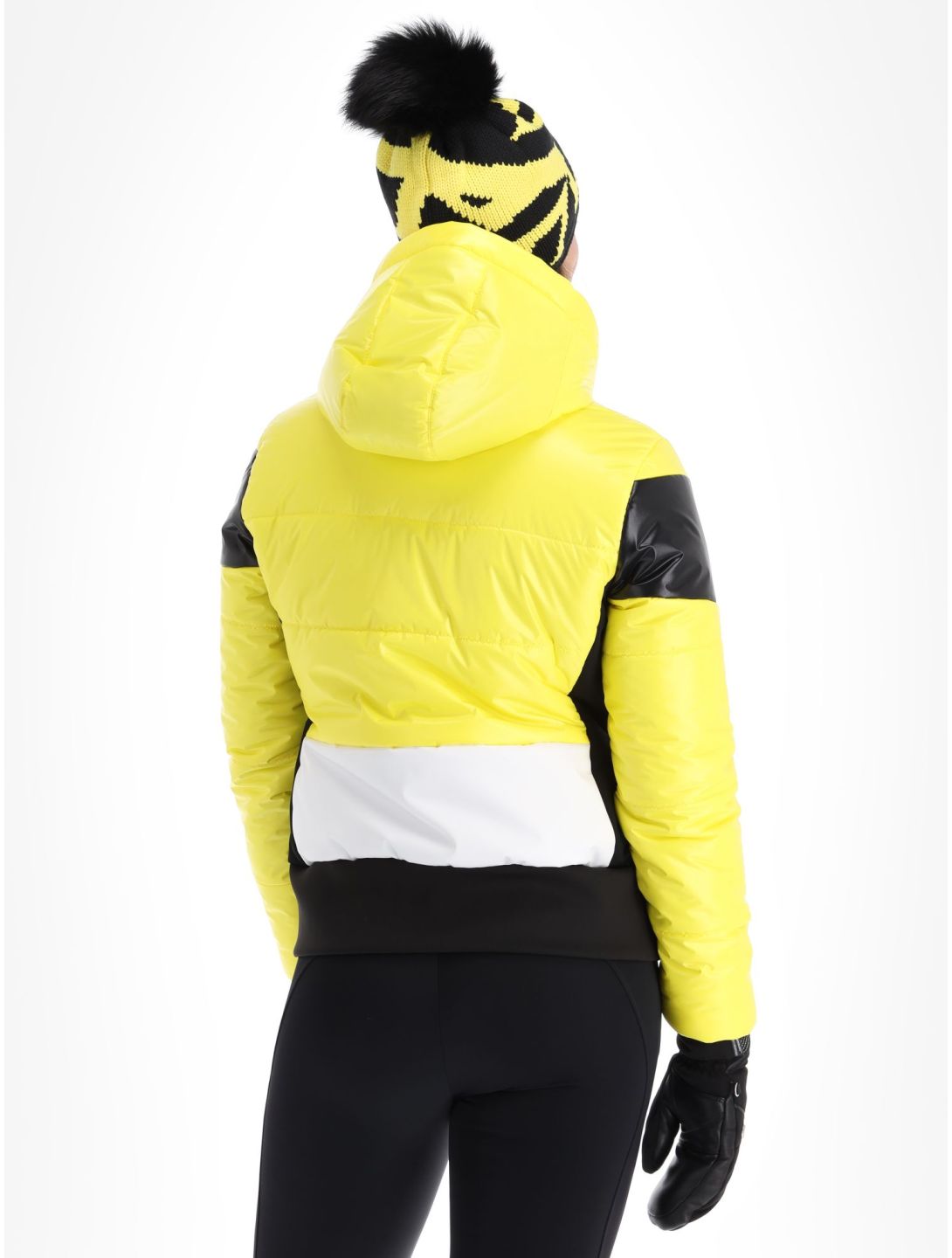 Sportalm Kitzbühel, Stockholm m.Kap.o.P. veste de ski femmes Blazing Yellow blanc, jaune, noir 