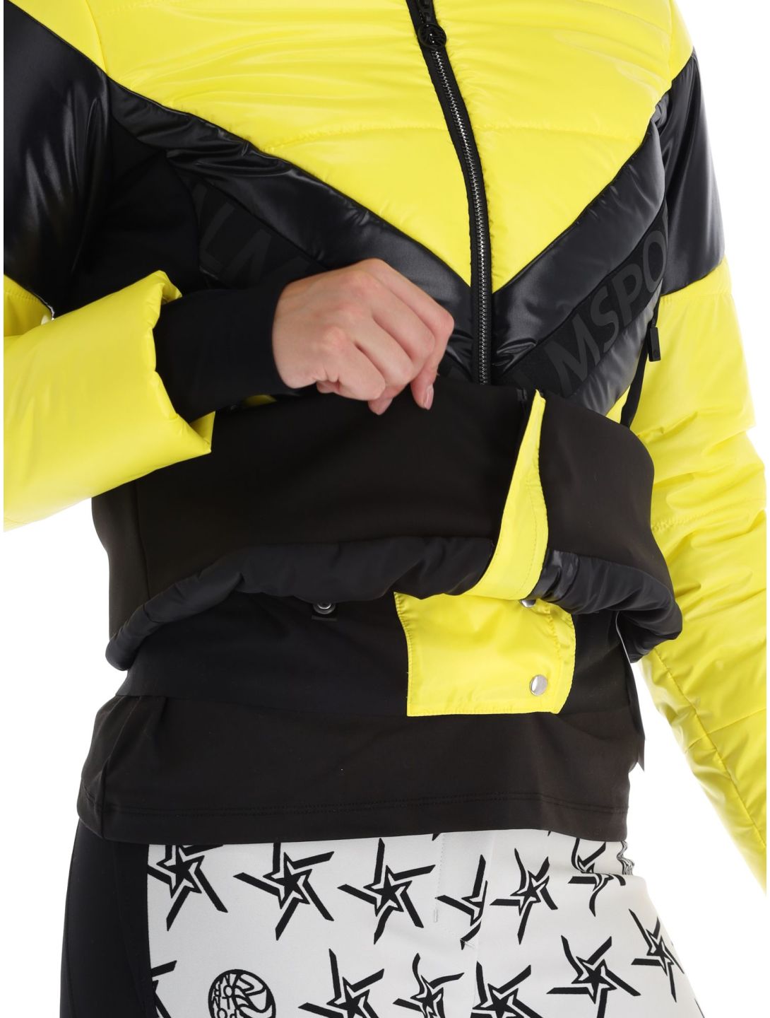 Sportalm Kitzbühel, Stockholm m.Kap.o.P. veste de ski femmes Blazing Yellow blanc, jaune, noir 