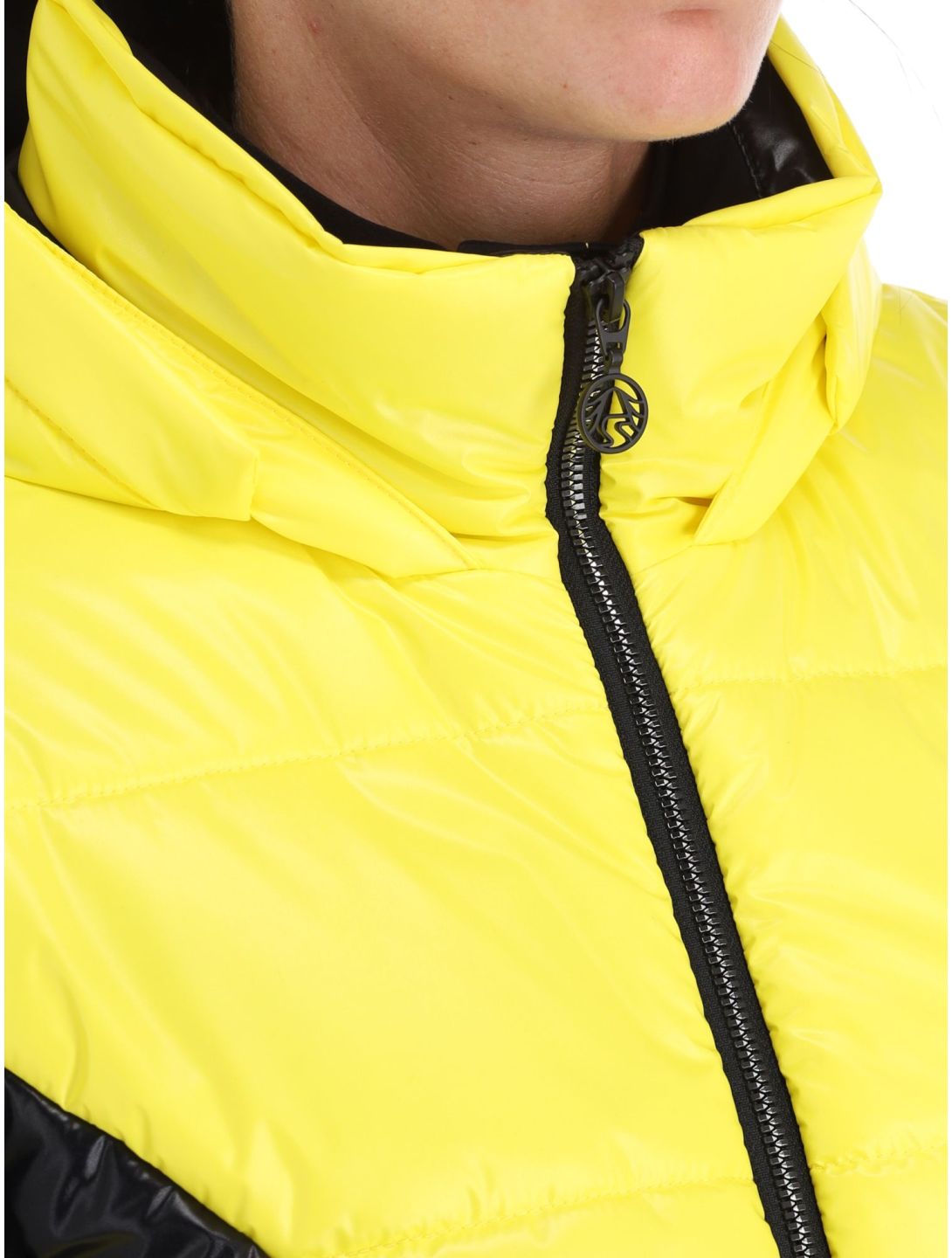 Sportalm Kitzbühel, Stockholm m.Kap.o.P. veste de ski femmes Blazing Yellow blanc, jaune, noir 