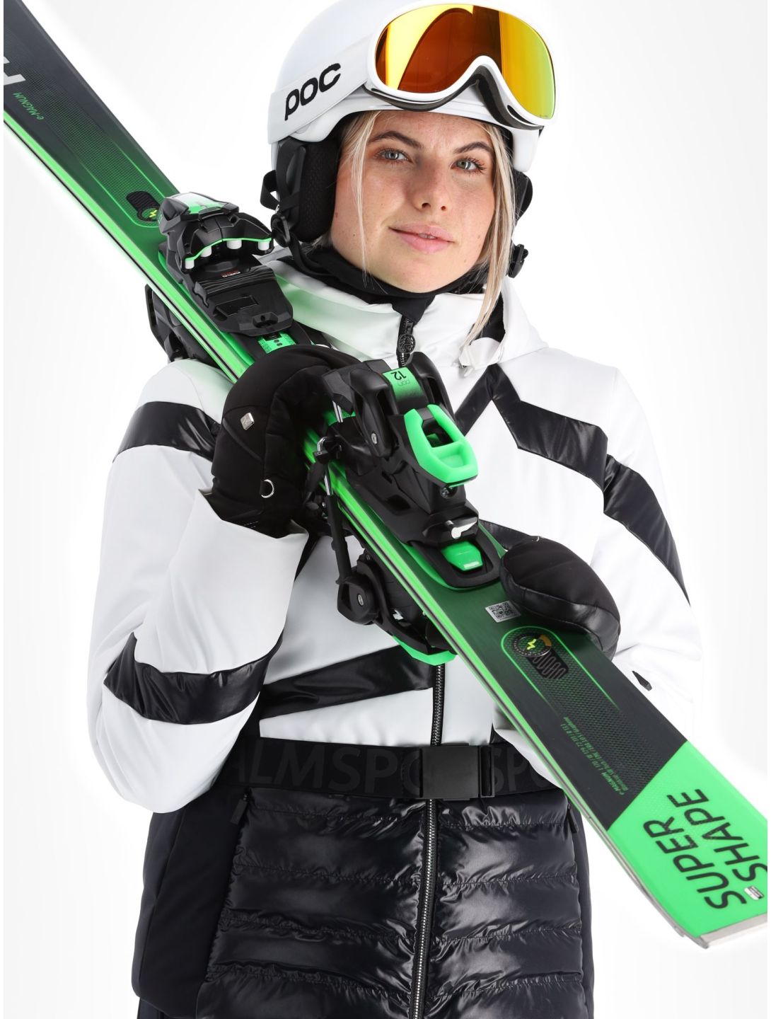 Sportalm Kitzbühel, Subway m.Kap.o.P. veste de ski femmes Optical white blanc 