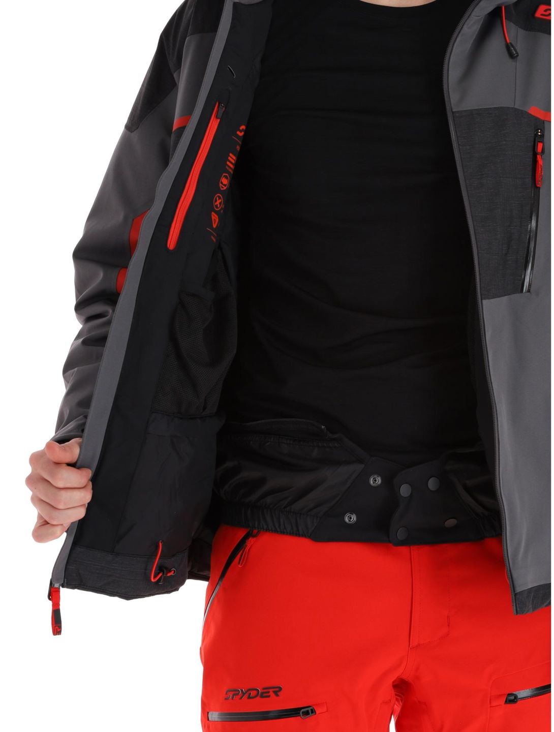 Spyder, Leader veste de ski hommes Polar gris, noir 