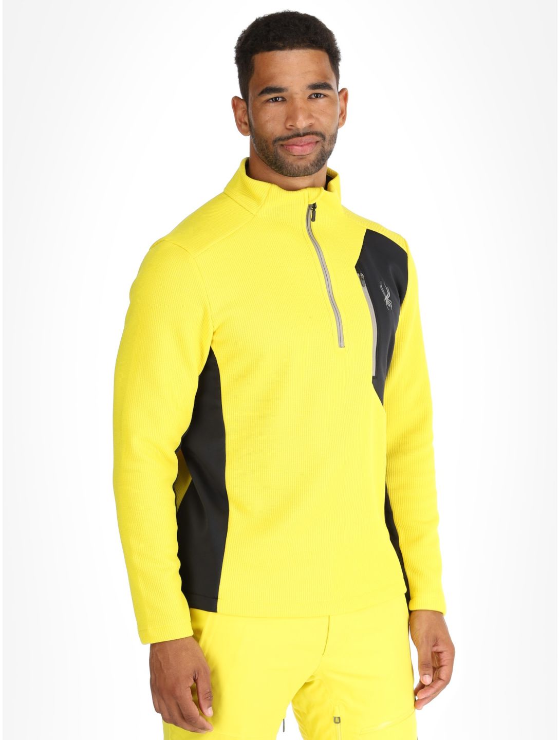 Spyder, Bandit 1/2 Zip pull de ski hommes Acid Yellow jaune 