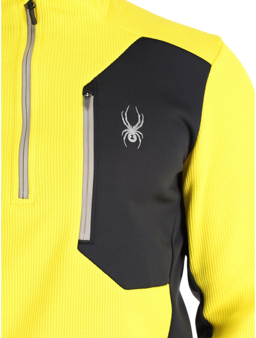 Spyder, Bandit 1/2 Zip pull de ski hommes Acid Yellow jaune 