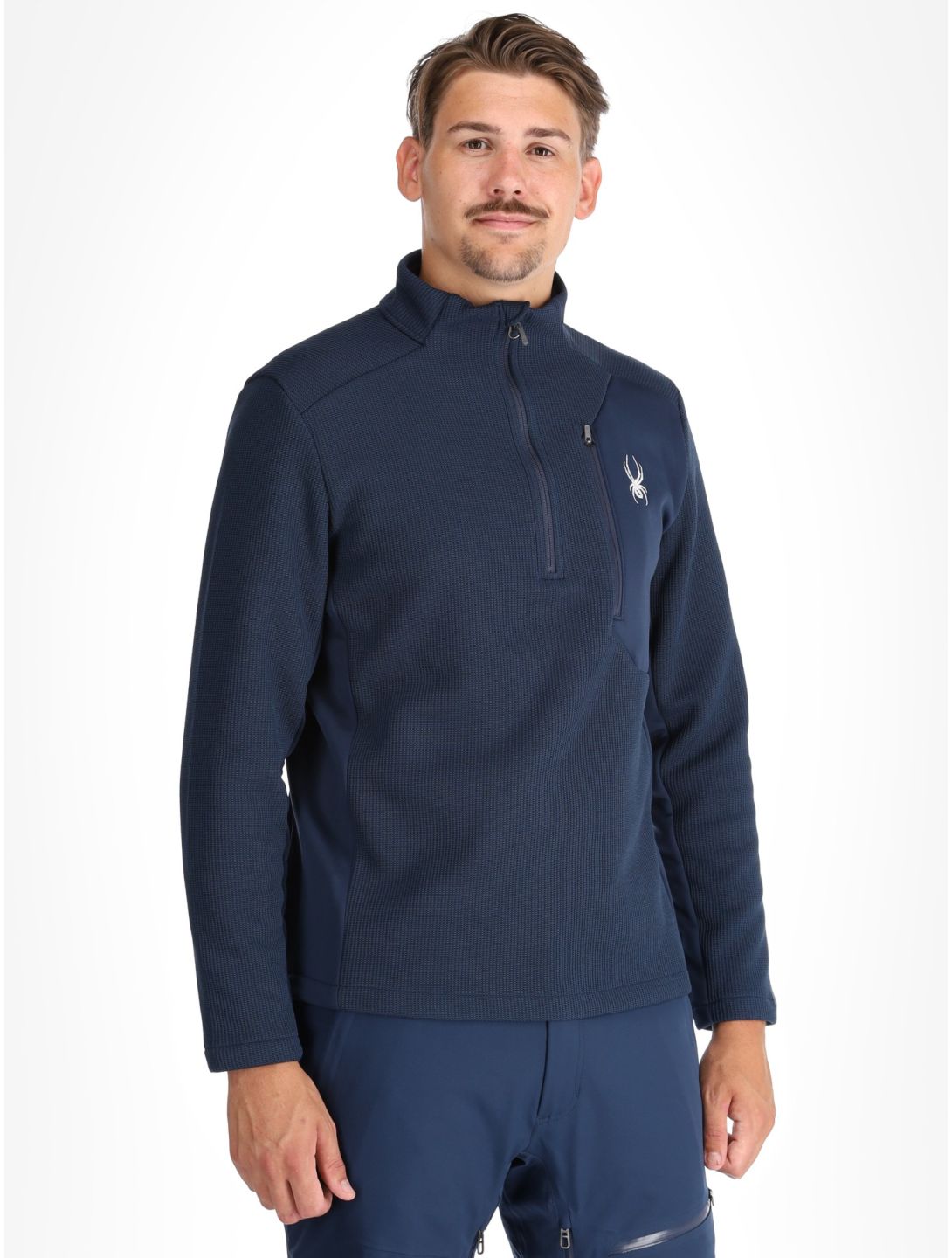 Spyder, Bandit 1/2 Zip pull de ski hommes True Navy bleu 