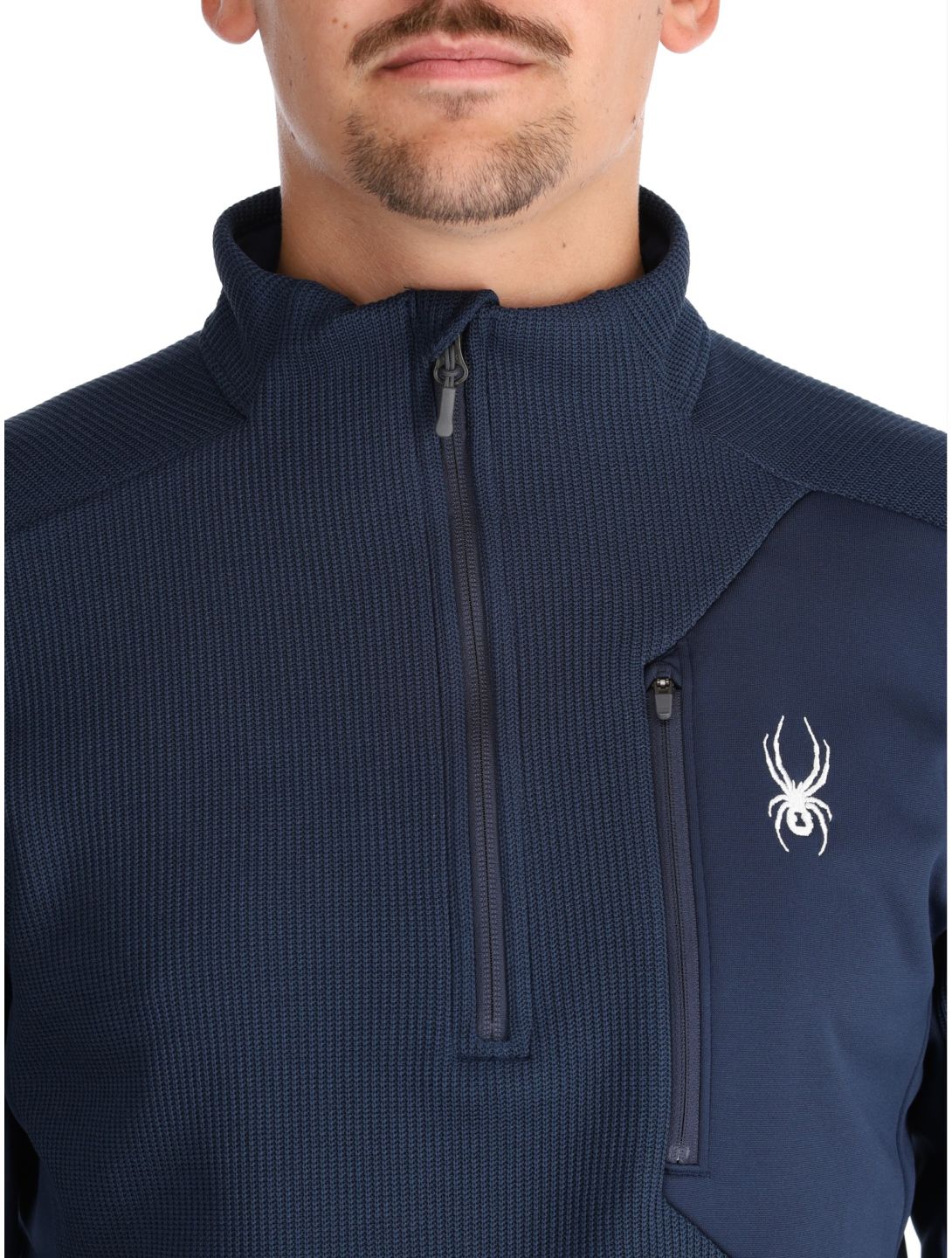 Spyder, Bandit 1/2 Zip pull de ski hommes True Navy bleu 