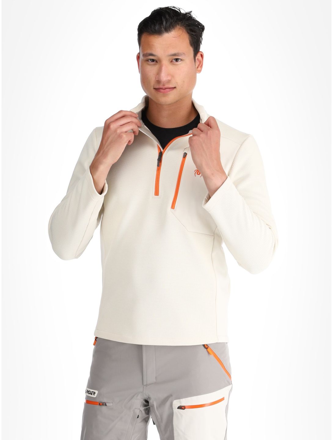 Spyder, Bandit 1/2 Zip pull de ski hommes Vanilla Latte beige 