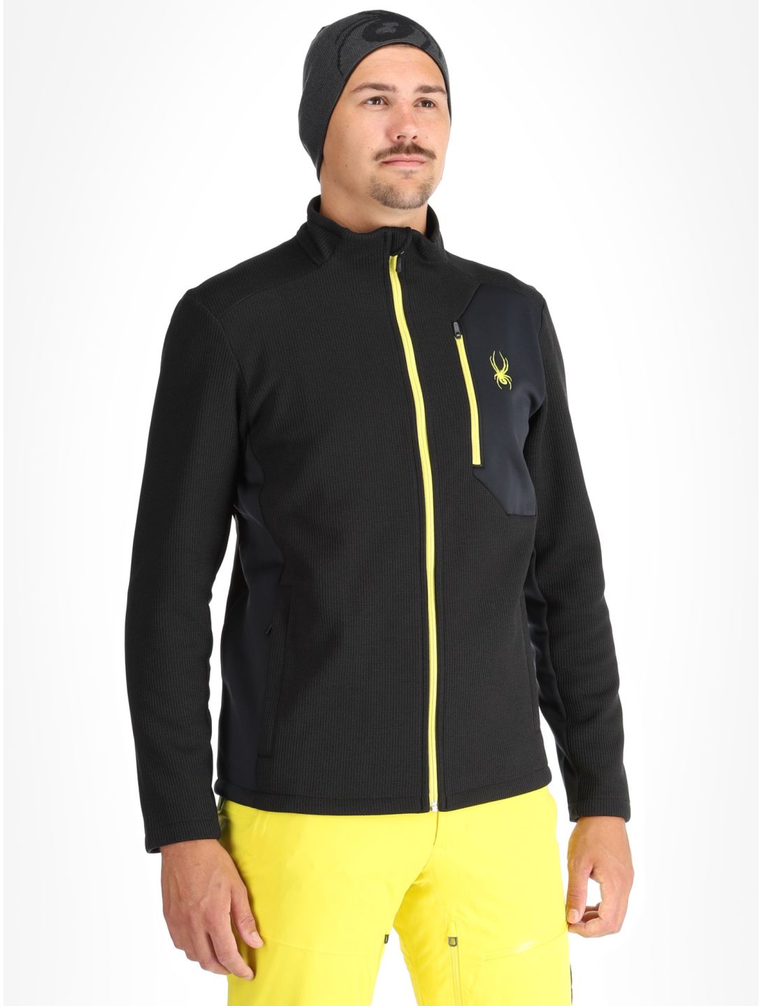 Spyder, Bandit gilet hommes Black jaune, noir 