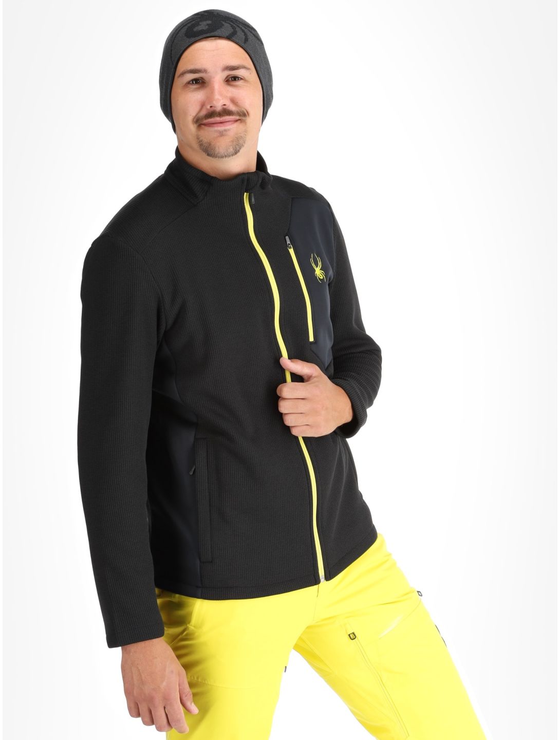 Spyder, Bandit gilet hommes Black jaune, noir 