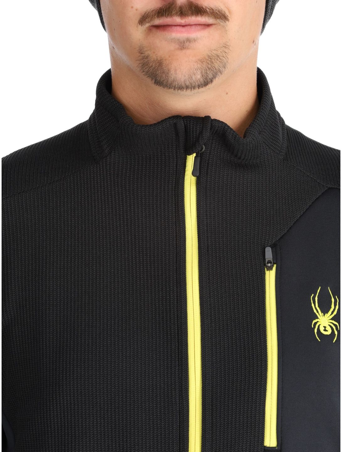 Spyder, Bandit gilet hommes Black jaune, noir 