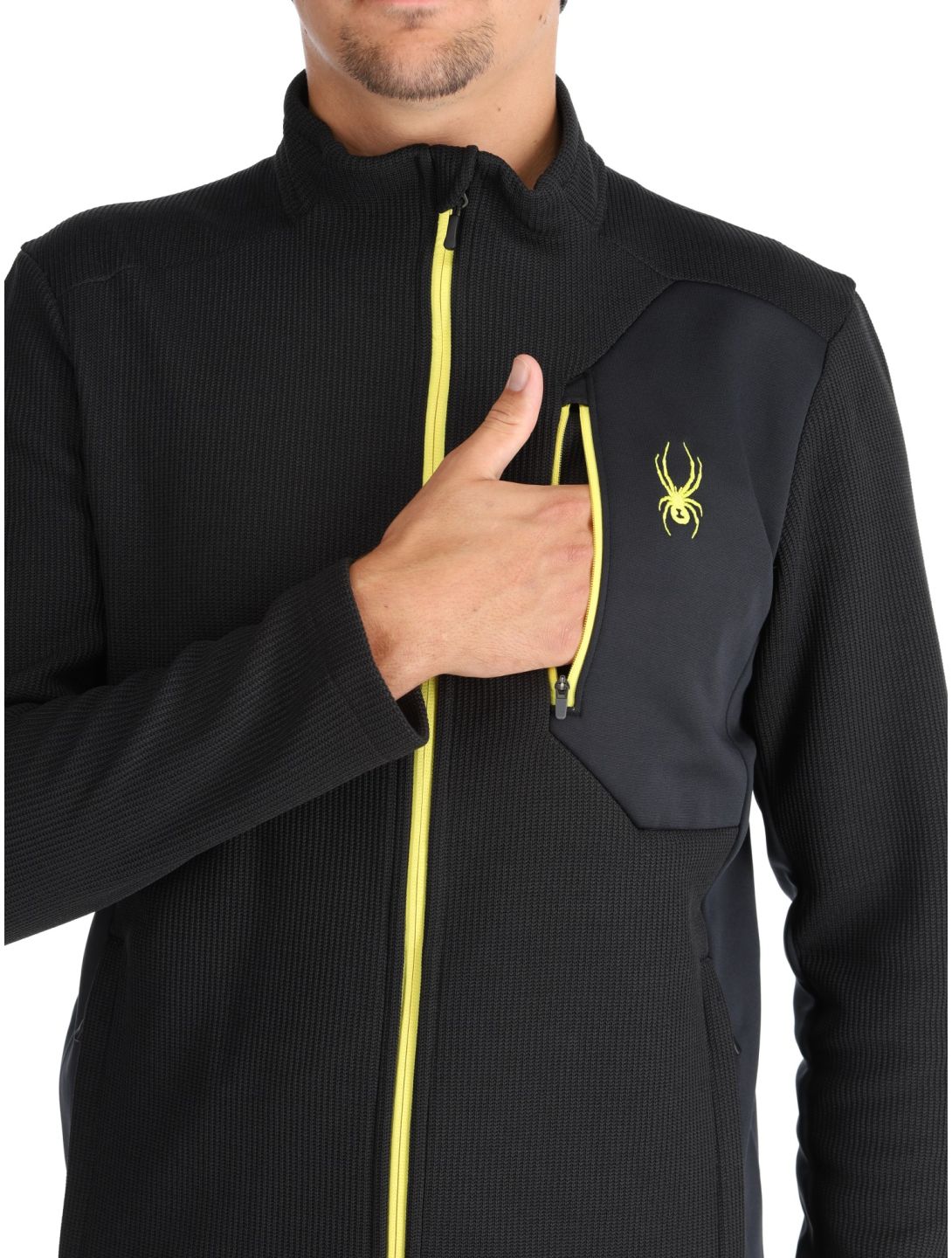 Spyder, Bandit gilet hommes Black jaune, noir 